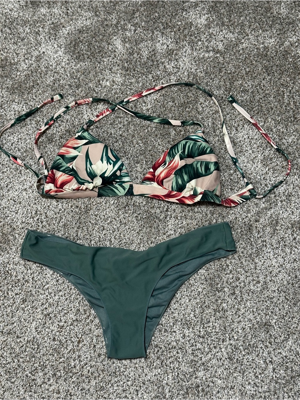 Rip curl Floral Green Triangle Bikini